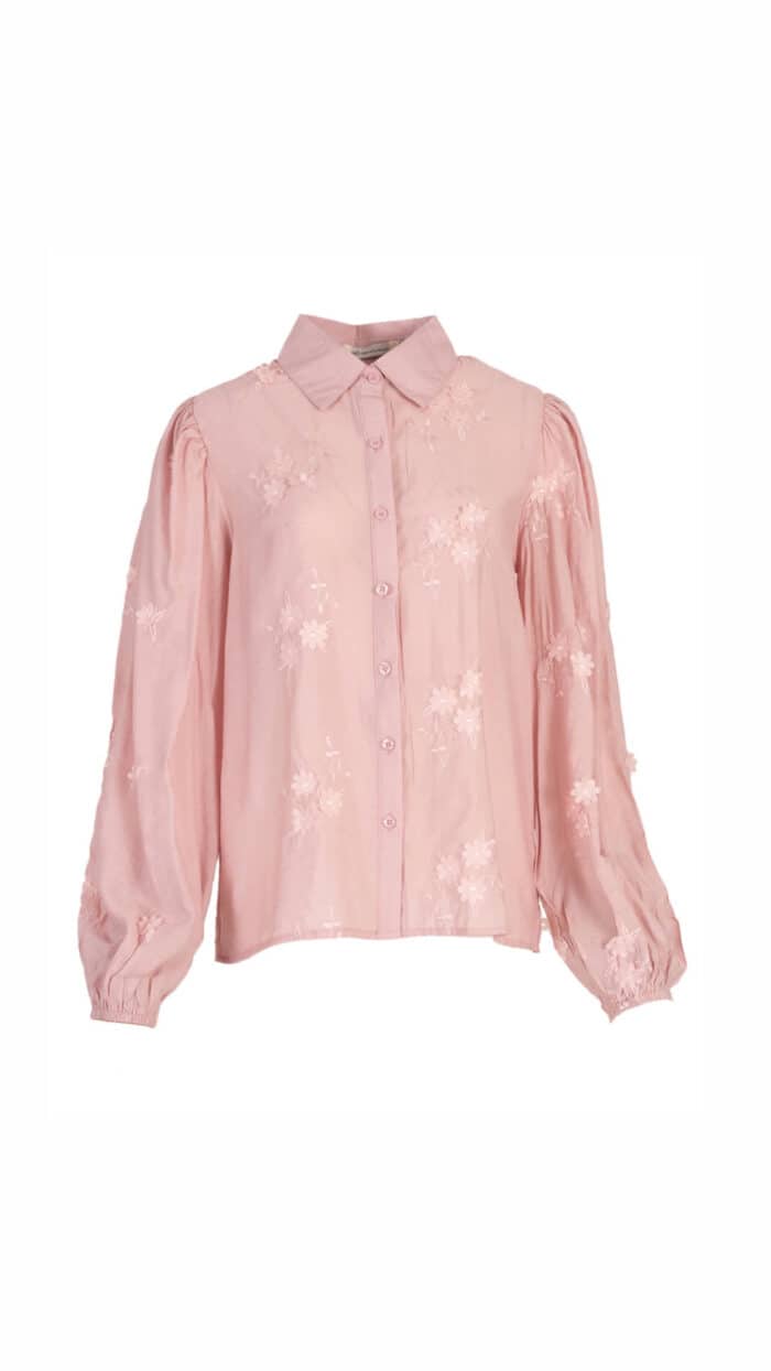 Blouse flower roze azzurro -Blouses Label-L