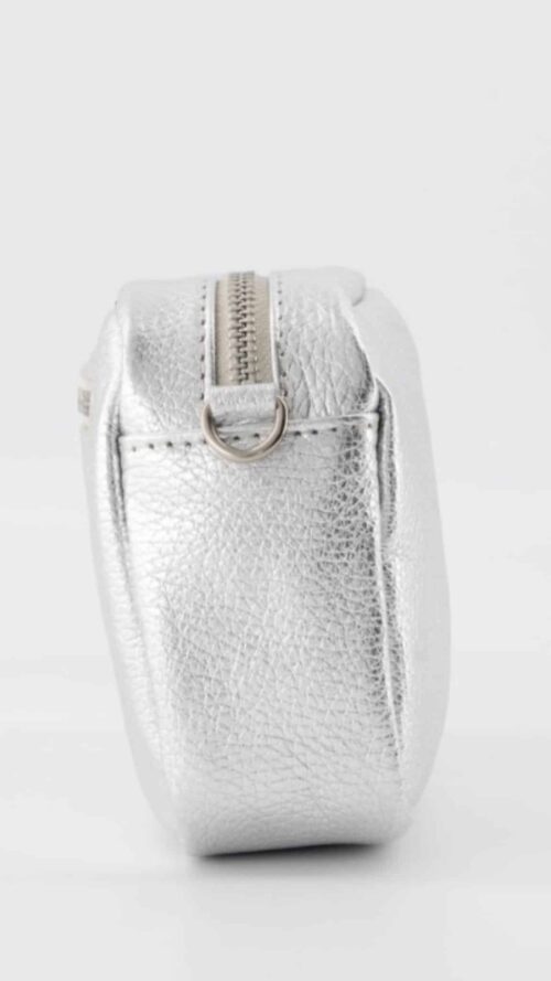 Irene classic grain leren tas Zilver-tassen- Label-L