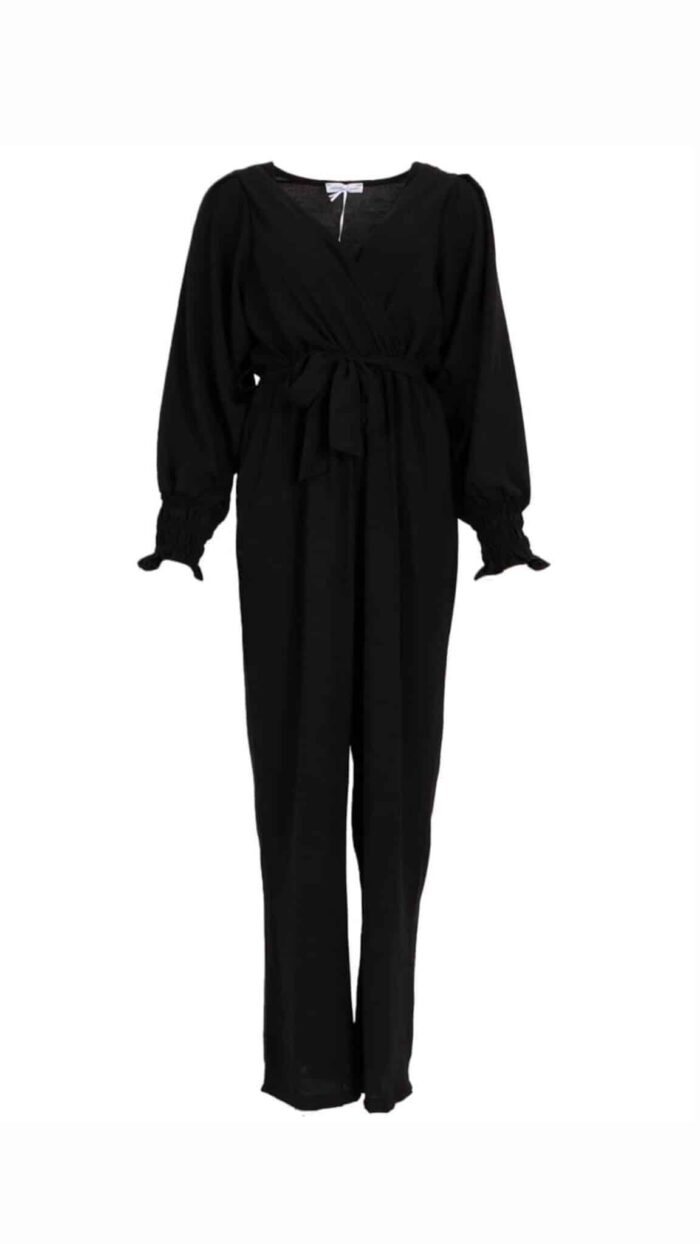 Jumpsuit Gwen zwart azzurro -jumpsuit Label-L