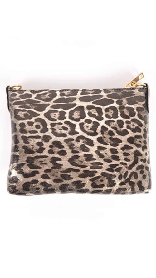 Leren panter clutch Giuliano-Tassen Label-L