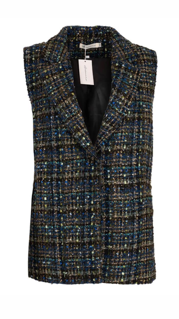 Tweed gilet Asley Azzurro -gilets Label-L 1